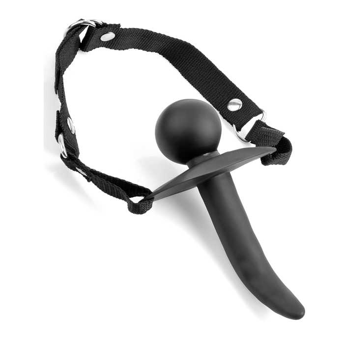 Кляп с анальным стимулятором "Fetish" черный 