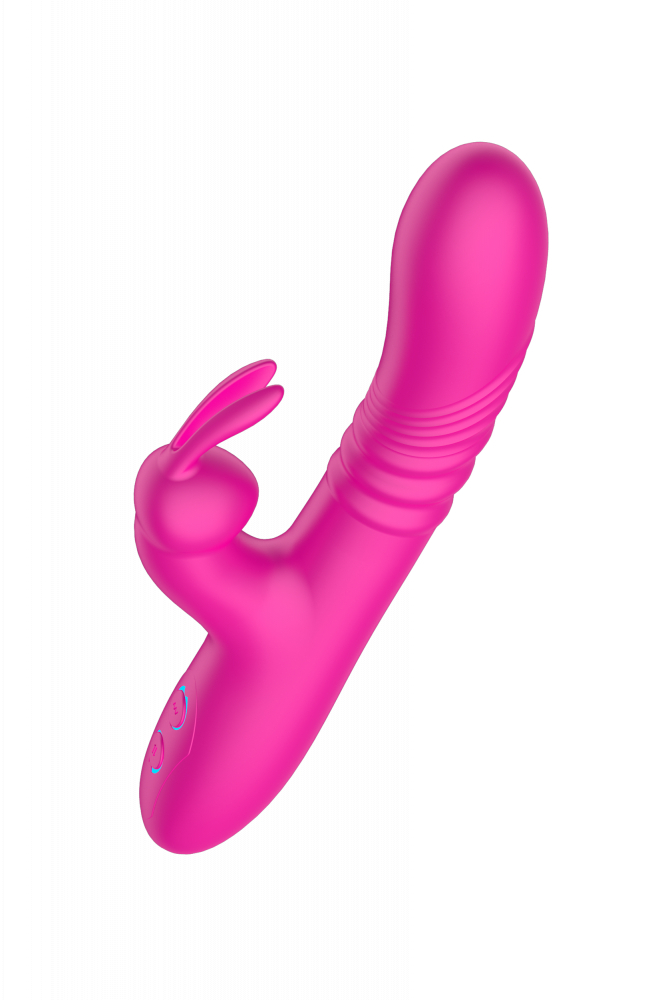 Вибратор с фрикциями и клиторальным стимулятором "Rabbit Bunny" розовый 